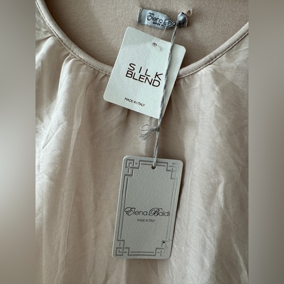 Elena Baldi NWT Silk Blend Made In Italy Double Layer Top - Picture 5 of 6
